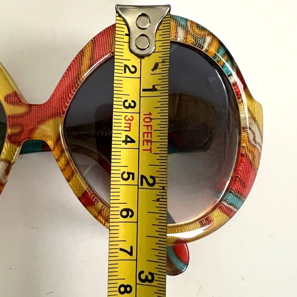 Vintage Atelier 70’s Oversized Colorful Hippie Sunglasses Gradient Lens Austria - Picture 13 of 14